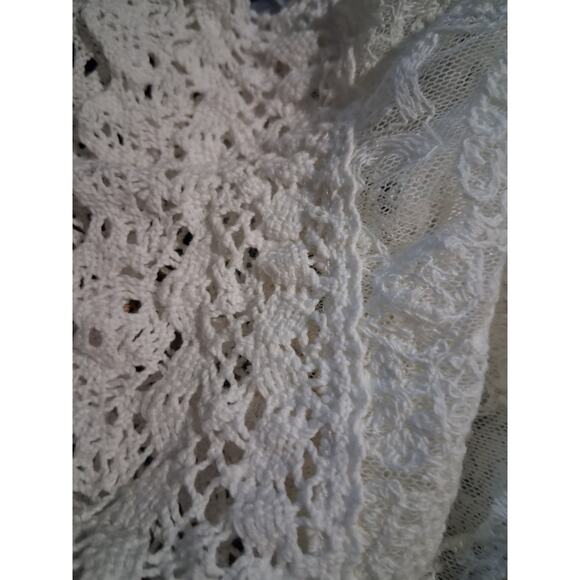 Crochet Whimsical Fairycore Victorian Women's size Large Romantic Lace Top - Picture 10 of 11